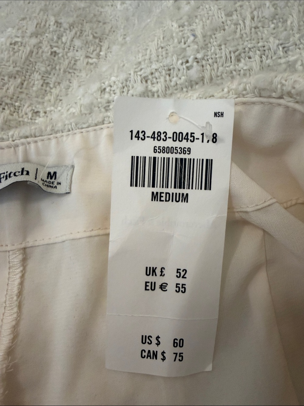 Abercrombie & Fitch Ivory Textured Pencil Skirt - Picture 5 of 9